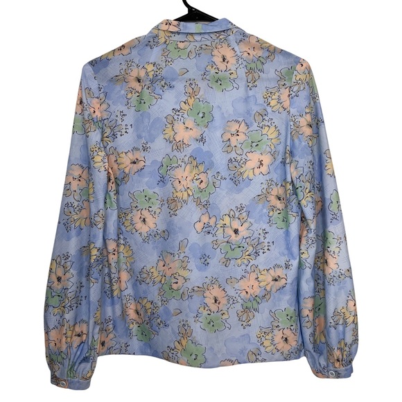 Vintage Floral Bow Tie Blouse - Picture 2 of 7